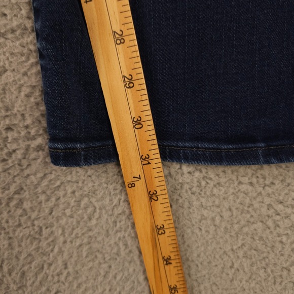 Levis 512 Jeans Womens 12 Blue Perfectly Slimming Straight Leg Stretch Dark Wash - Picture 9 of 16